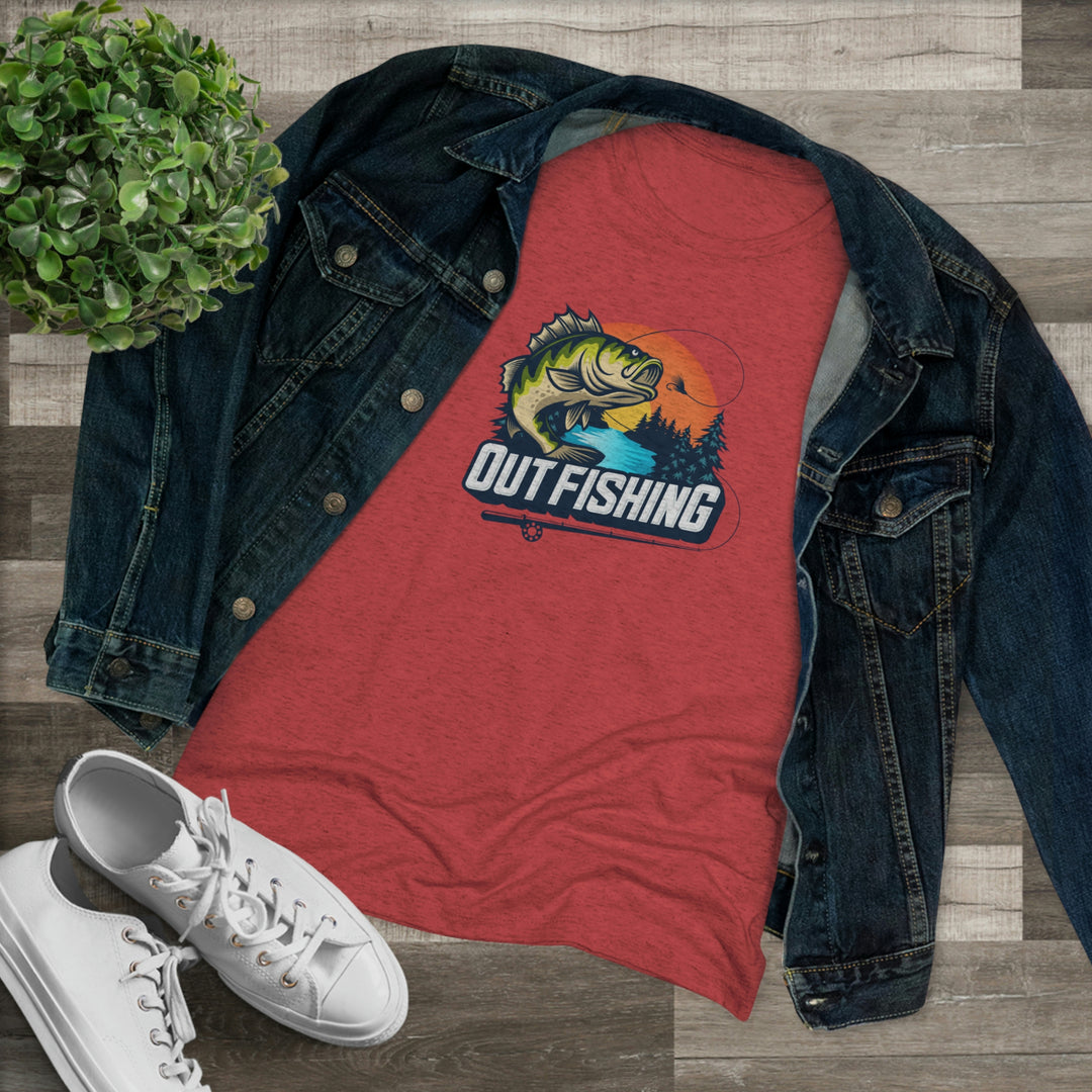 Women's Out Fishing Premium Tri-Blend Tee