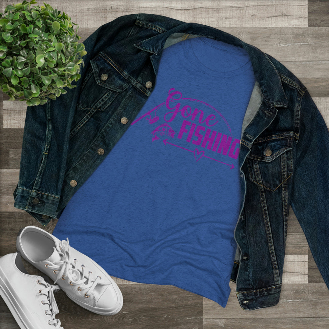 Gone Fishing Women's Premium Tri-Blend Tee