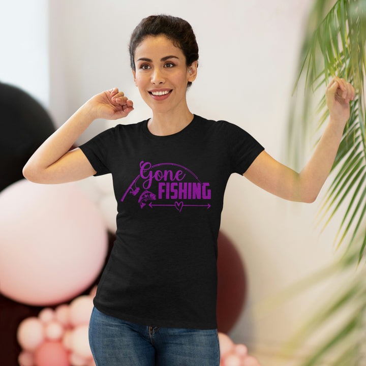 Gone Fishing Women's Premium Tri-Blend Tee