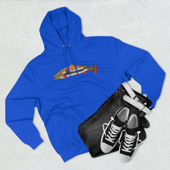 Trout & Mountains - Premium Pullover Hoodie