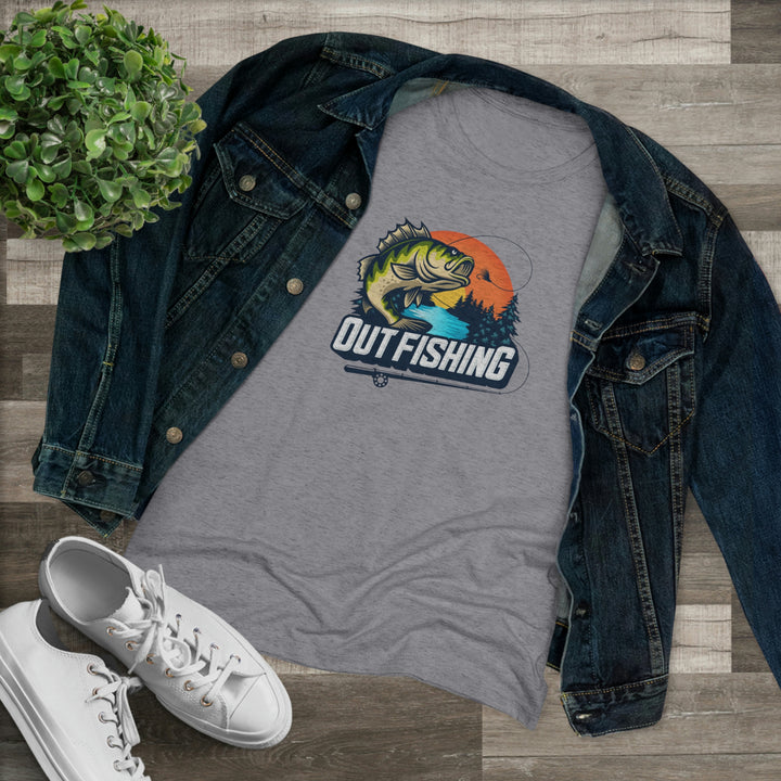 Women's Out Fishing Premium Tri-Blend Tee