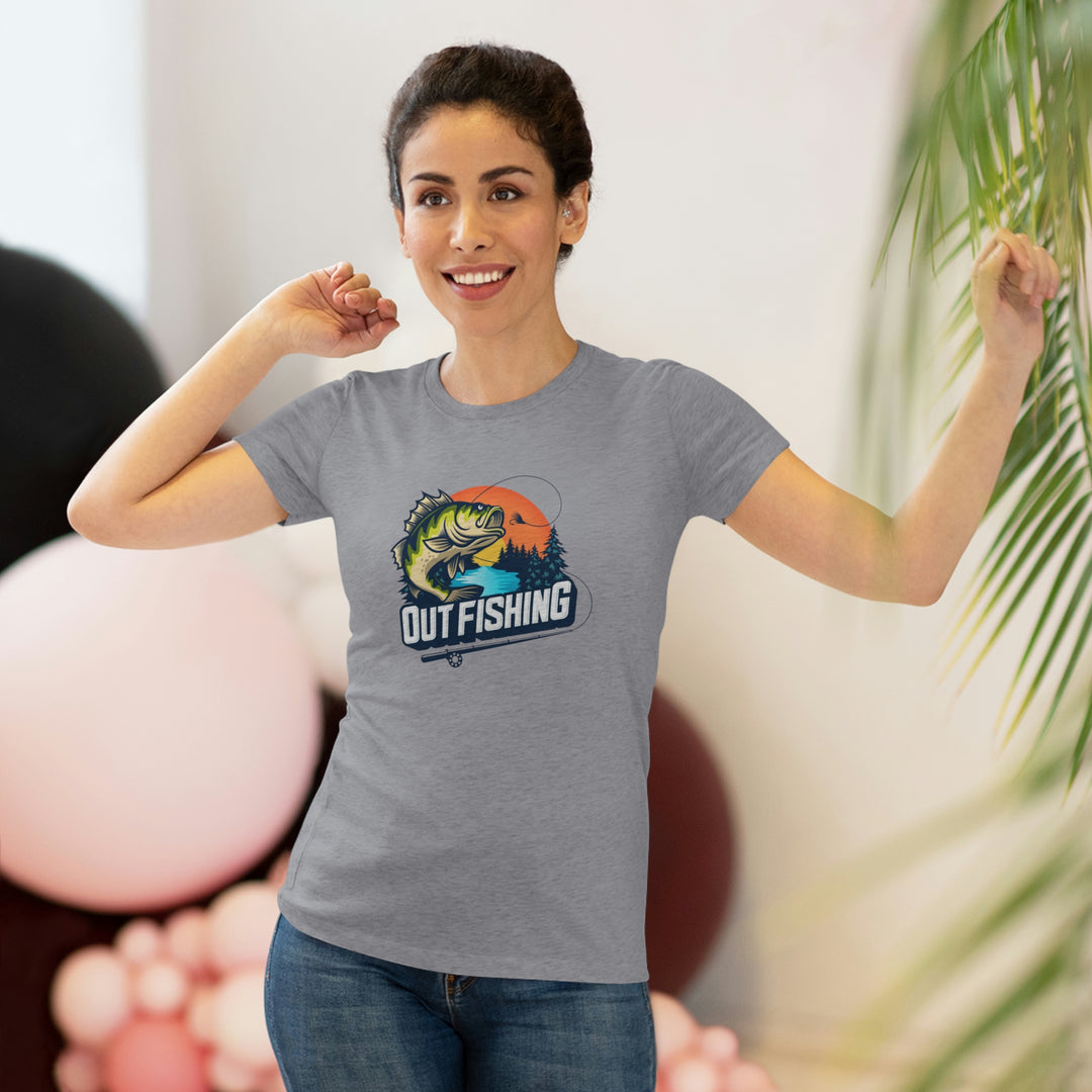 Women's Out Fishing Premium Tri-Blend Tee