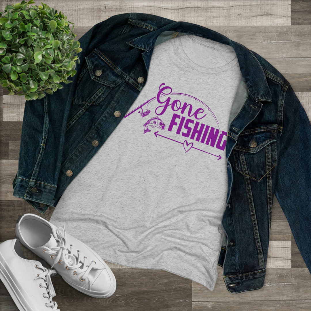 Gone Fishing Women's Premium Tri-Blend Tee