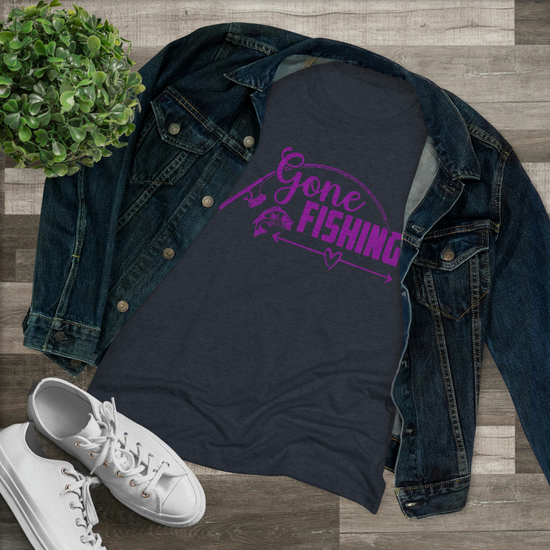 Gone Fishing Women's Premium Tri-Blend Tee