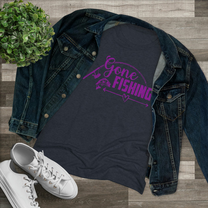 Gone Fishing Women's Premium Tri-Blend Tee