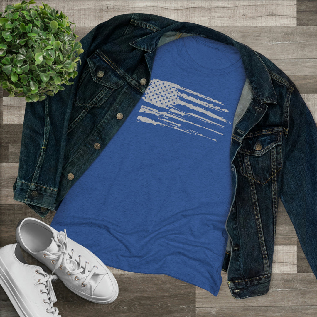 Women's 2A Flag - Women's Premium Tri-Blend Tee