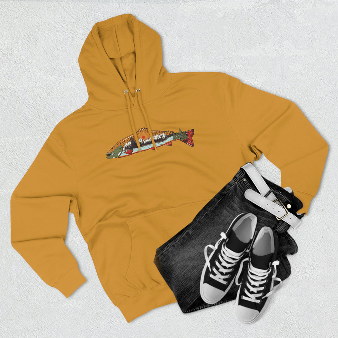 Trout & Mountains - Premium Pullover Hoodie