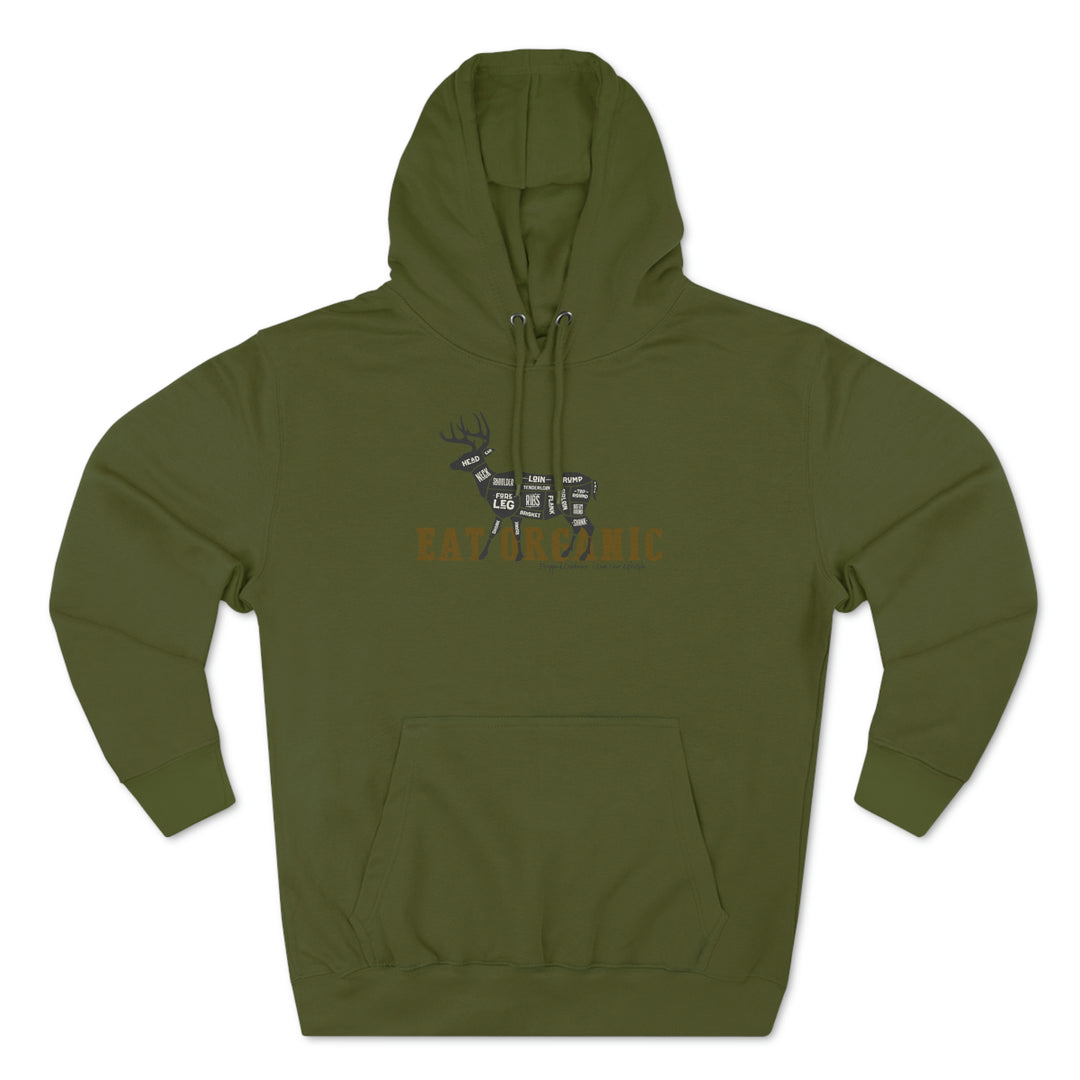 Eat Organic - Deer - Premium Pullover Hoodie
