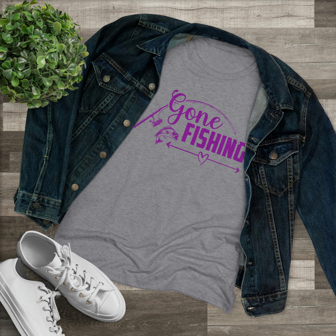 Gone Fishing Women's Premium Tri-Blend Tee
