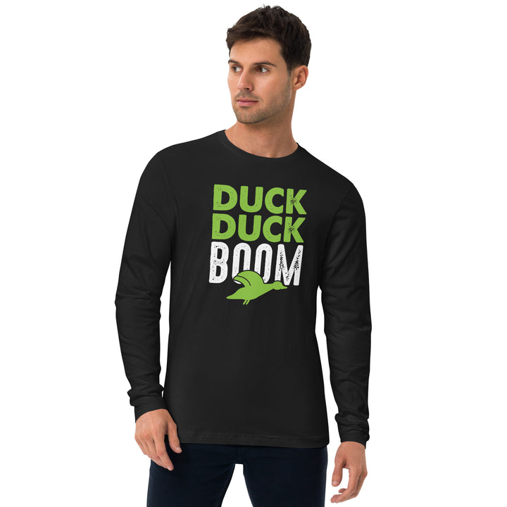 Duck Duck Boom Long Sleeve Fitted Tee