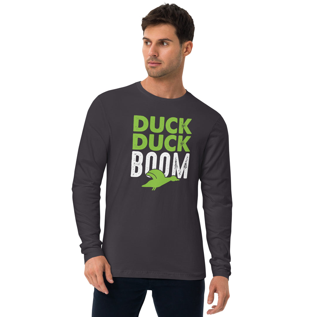 Duck Duck Boom Long Sleeve Fitted Tee